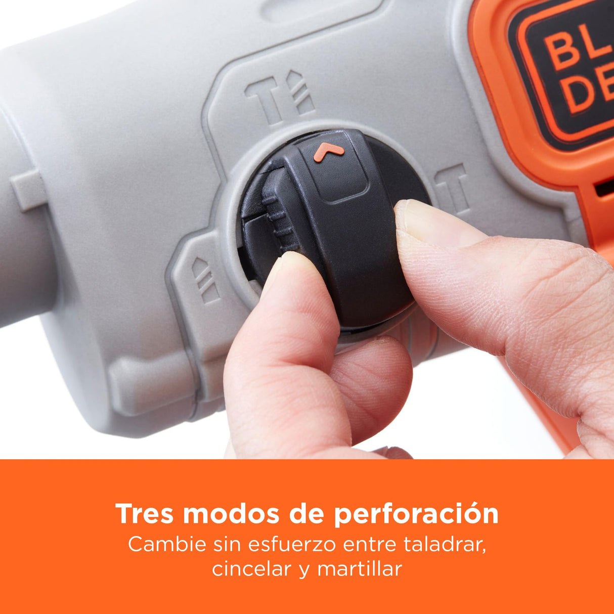 BLACK+DECKER Taladro percutor SDS-Plus a batería 18V, baterías de iones de litio 2,5Ah, potente energía de impacto 1,2J, caja del kit, BCD900E2K-QW