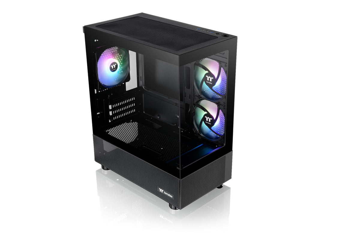 Thermaltake View 170 TG ARGB EATX - Caja de PC, Negra, 3 Ventiladores A- RGB de 120 mm incluidos; Compatible con radiador de hasta 280 mm; Panel Frontal y Lateral de Vidrio Templado; CA-1Z4-00M1WN-00