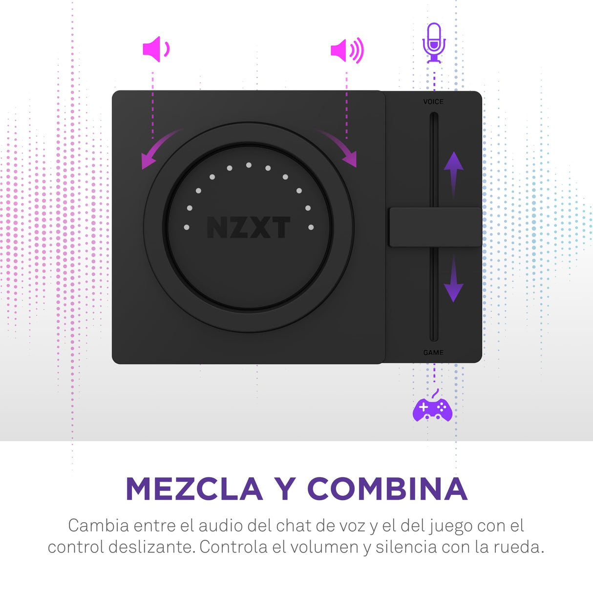 NZXT Relay SwitchMix Ap-USMSM-B1 - Soporte para Auriculares y Mezclador de Audio de PC Gaming - Cambio Audio de los Auriculares y el Altavoz - Negro