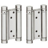 cyclingcolors 1x Par Bisagra de Puerta Vaivén Batiente de 180° con Resorte de Doble Acción para Puerta de Hasta 22 kg Western Saloon, Acero inoxidable