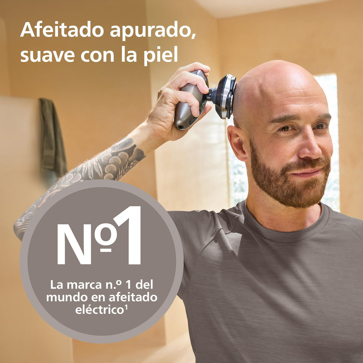 Afeitadora de cabeza Philips Serie 9000 Pro - Afeitadora de cabeza para hombres y mujeres, cabezal flexible 360°, cuchillas ComfortCut para un afeitado apurado y suave, modelo HS9980/15
