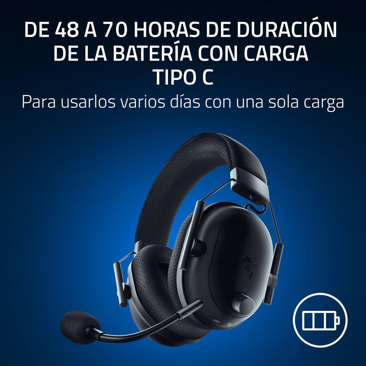 Razer Blackshark V2 Pro (Playstation) - Auriculares Inalámbricos E-Sports para Consola PS5 (Diafragmas Triforce 50mm, HyperSpeed Wireless, Perfil de Audio FPS, Micrófono HyperClear) Negro