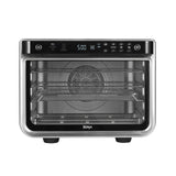 Ninja Foodi Horno multifunción 10 en 1, Mini horno portátil para encimeras y superficies de trabajo, 10 funciones de cocción, Freír con aire, Asar, Parrilla, Hornear y más, en plata y negro, DT200EU
