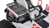 Amewi Excavadora G451E de Metal Parcial 1:14, RTR, Sonido, luz, Blanco RC Control Remoto