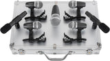 Pronomic DMS-7 Set de Micrófonos para Batería - Set de 7 Micrófonos para Escenario y Estudio - Micrófono de Grabación para Batería e Instrumentos de Percusión - Incluye Maletín