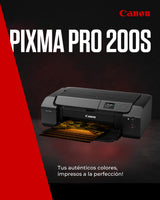 Canon Pixma PRO-200S Impresora Fotográfica Profesional, Sistema de Inyección de Tinta, A3+, WiFi, 8 Cartuchos de Tinta, Impresión Sin Bordes, Impresión de Alta Velocidad, Negro