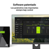 Green Cell® SAI Sistema de alimentación ininterrumpida UPS Potencia 800VA (480W) 230V Fuente de alimentación Continua Line Interactive senoidal AVR USB/RJ45 6X Schuko Tomas con Pantalla LCD