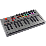 RockJam Go - Controlador de teclado MIDI USB y Bluetooth de 25 teclas con 8 almohadillas de batería retroiluminadas, 8 perillas