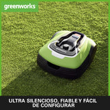 Greenworks Optimow 15 robot cortacésped para áreas hasta 1500m2, pendiente 35%, muy silencioso, 4G controlado, características de seguridad avanzadas, protección robo, 3 años de garantía
