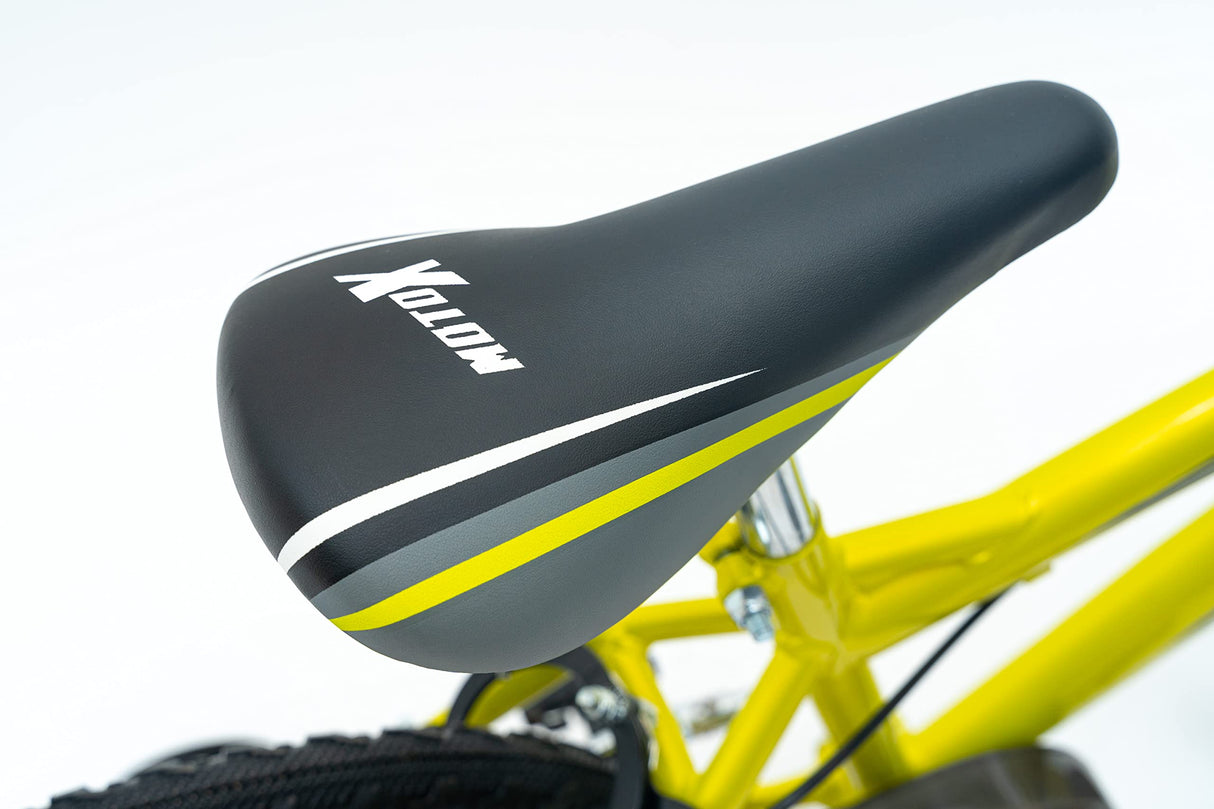 Huffy Moto X para niños, Unisex Juvenil, Amarillo, 18 "