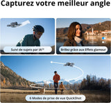 DJI Flip,Drone con cámara 4k adulto, mini drone con cámara, < 249g, drone función sígueme, 13km transmisión de vídeo, arranque manual,retorno automático,31min tiempo de vuelo,con delantal ((RC-N3))