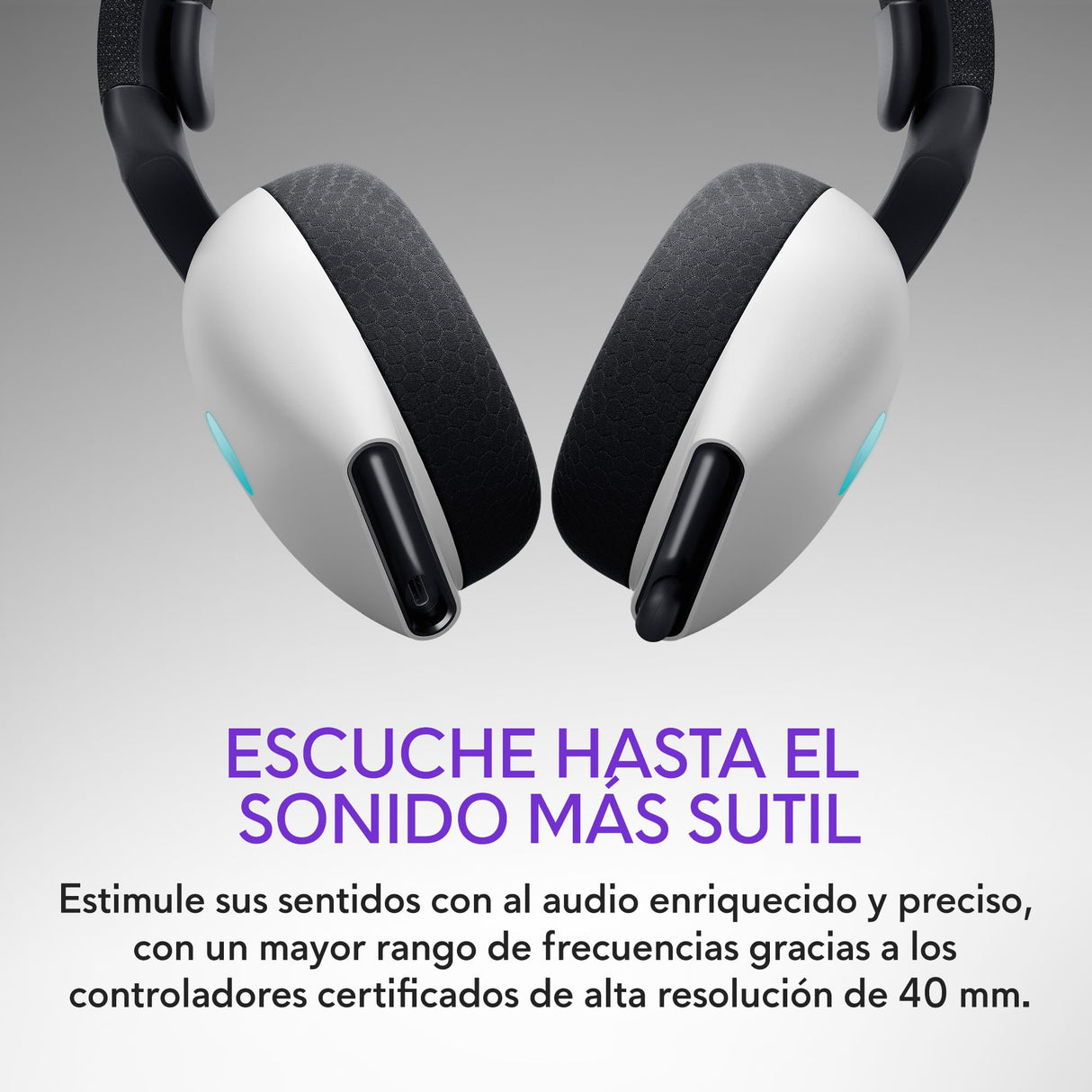 Alienware Dual Mode Wireless Gaming Headset - AW720H (Lunar Light)