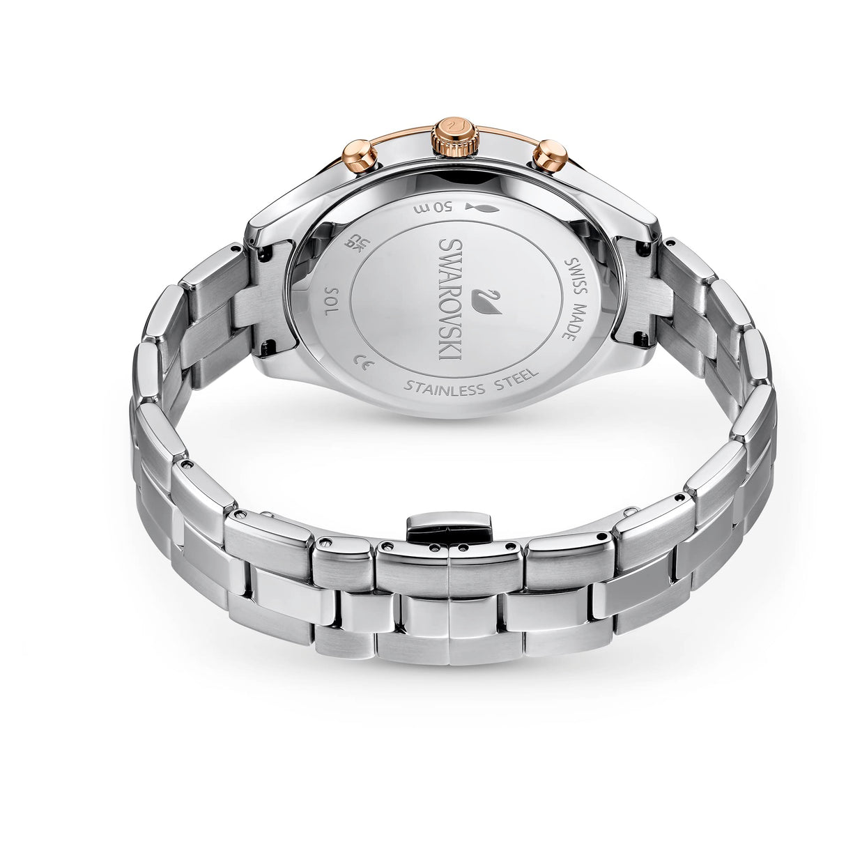 Swarovski Reloj Octea Lux Sport, Brazalete de Metal, Blanco, Acero Inoxidable