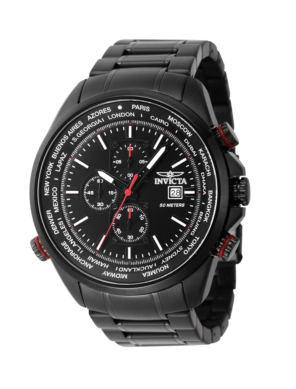 INVICTA Aviator Reloj Cuarzo para Hombre de Acero Inoxidable - 50mm