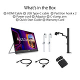ASUS ZenScreen MB229CF - Monitor portátil de 22 Pulgadas, FHD (1920 x 1080), IPS, 100 Hz, USB-C, asa de Transporte/diseño con Soporte, Abrazadera en C, Audio de 2.1 Canales, Sostenibilidad ecológica
