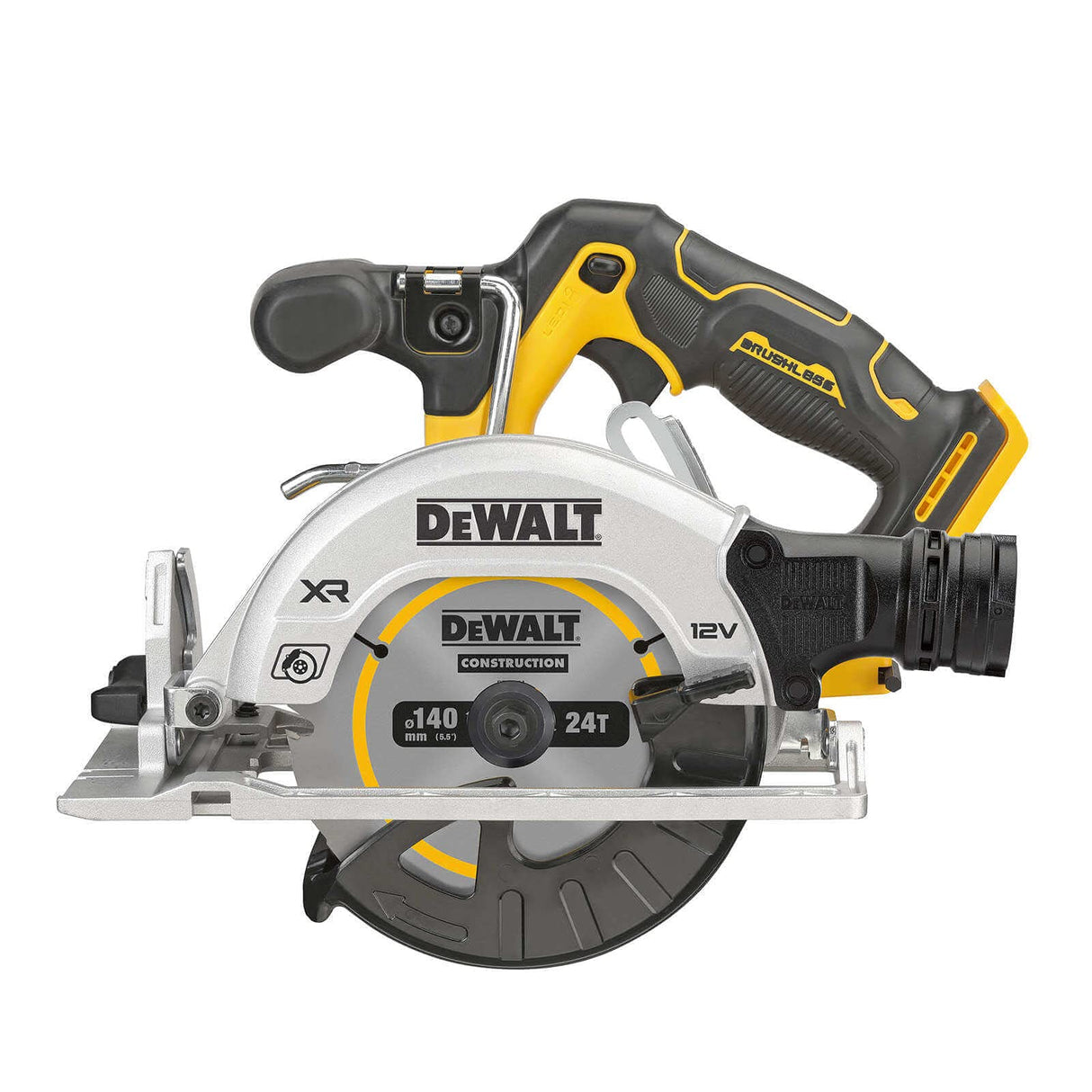 DeWALT Sierra circular de mano con batería DCS512NT-XJ 12 V, incluye hoja de sierra, adaptador AirLock, tope paralelo, gancho tensor, caja TSTAK