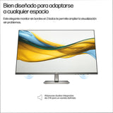 HP 527da - Monitor 27" FHD (1920x1080, IPS, 100Hz, 5 ms, 99% sRGB, 300 Nits, Contraste 1500:1, Altura e Inclinación Ajustables, Altavoces Integrados, Low Blue Light) Negro con Soporte Gris Metálico