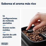 De'Longhi Magnifica Evo Cafetera Superatomática para Café y Cappuccino, ECAM292.33.SB, 4 Recetas, Plata