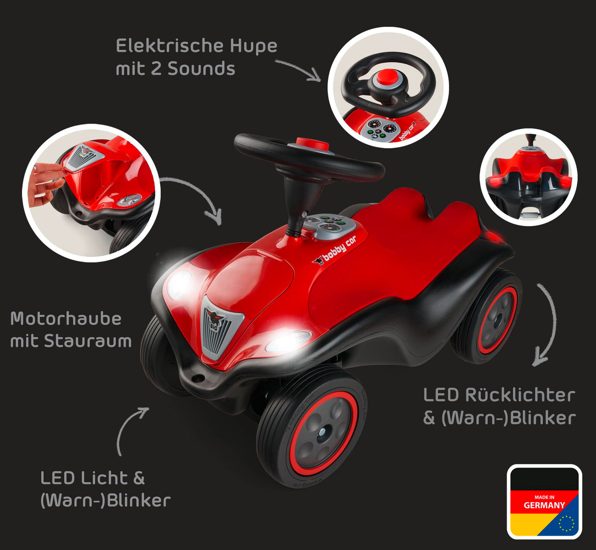 BIG Spielwarenfabrik 56238 Big Bobby Car Next 2.0 Rojo