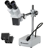 Bresser Biorit ICD-CS - Microscopio estéreo (5 x -20x, 3 Lentes Intercambiables, LED y Distancia de Trabajo de 230 mm)