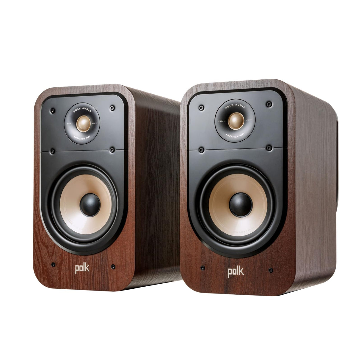 Polk Audio Signature Elite ES20 - Altavoces para estantería, Altavoces de Alta fidelidad para Sistema de Sonido de Cine en casa, Audio de Alta resolución, Color Negro