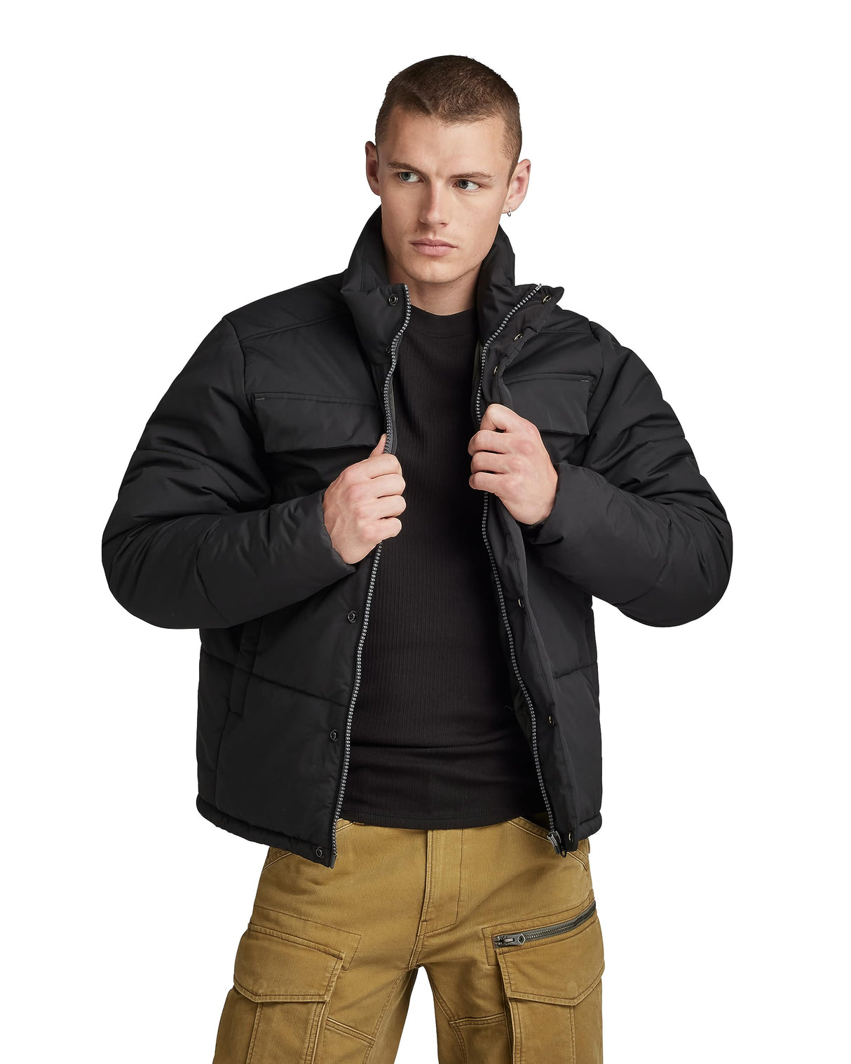 G-Star Para Hombre Chaqueta Foundation Padded, Negro (dk black D22886-D419-6484), L