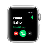Apple - Apple Watch Series 3 (GPS), 38mm Silver Aluminum Case with White Sport Band - Silver Aluminum