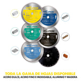 Evolution - Hoja de sierra S355TCT-90CS de 355 mm para cortar acero inoxidable - La hoja de sierra para metales con punta de carburo genera muy poco calor, astillas o chispas