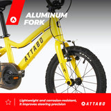 ATTABO Ease 16" Bicicleta de montaña, Juventud Unisex, Amarillo