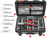 Nanuk 935 - Funda rígida Impermeable con Ruedas, Divisor Acolchado y Organizador de Tapa, Color Verde Oliva