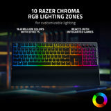 Razer Ornata V3 - Teclado para Juegos de Perfil Bajo (Interruptor Híbrido de Membrana Mecha, Teclas Recubiertas de UV, Reposamuñecas Magnético Suave al Tacto, RGB Chroma) Diseño US, Negro