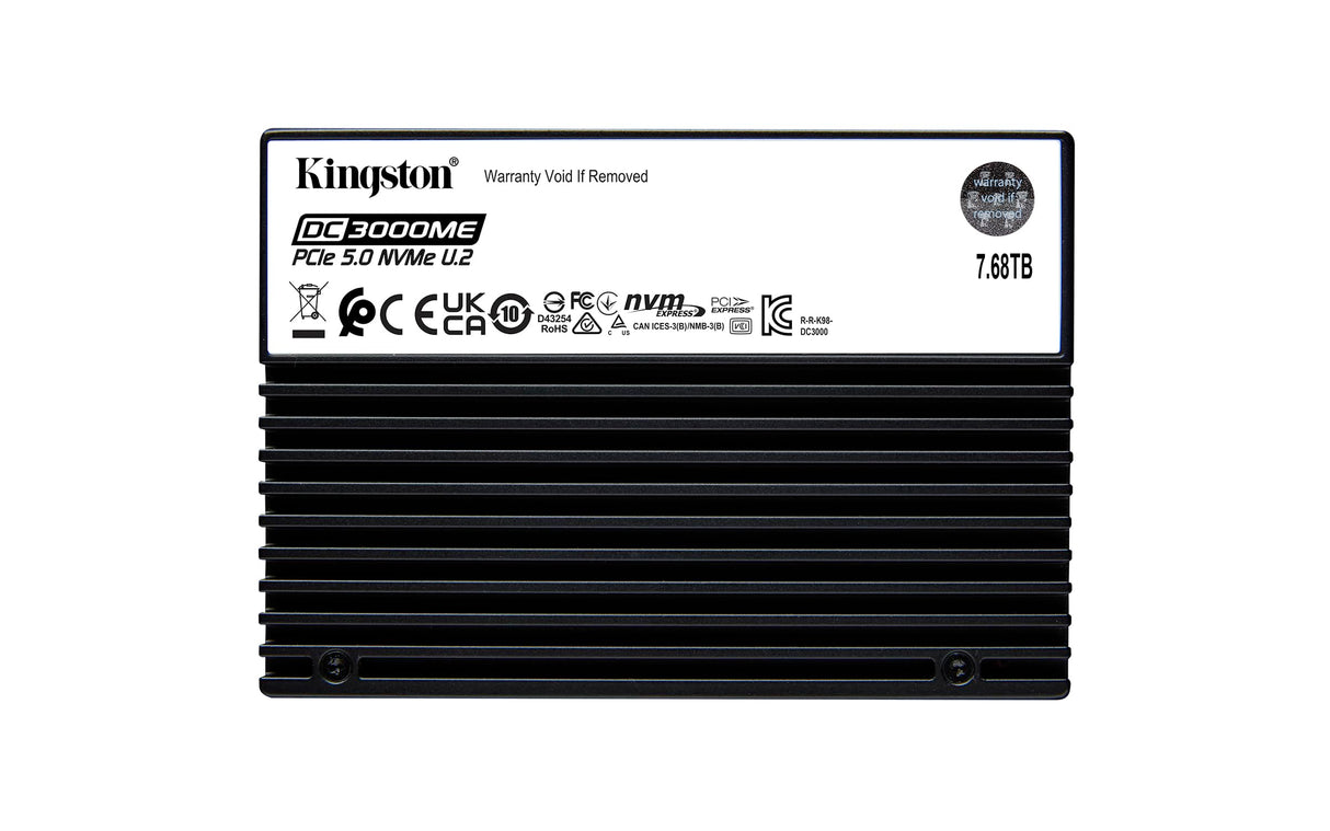 Kingston 7,68TB DC3000ME U.2 PCIe 5.0 NVMe TCG Opal SSD para Empresas Gen5-SEDC3000ME/7T6