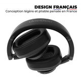 DeeBee Pulse Auriculares Inalámbricos, Cancelación Activa de Ruido 35dB, Bluetooth 5.2, 40 Horas de Batería, Negro