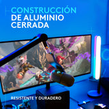 Logitech G Compass, brazo articulado para micrófono para difusión premium, resortes internos, abrazadera de escritorio y distribución de cables integrada, grabación, gaming, streaming - Negro