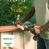 Bosch Home and Garden sierra NanoBlade con Batería UniversalCut 18V-65, para Cortar Rápido y a Mano Alzada Madera Plástico, Profundidad Máx. de Corte 65 mm, Sistema 18 V, Incluye 1 2,5 Ah Cargador