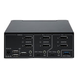 StarTech.com Switch KVM DisplayPort 1.4 de 2 Puertos y 2 Monitores - 8K 60Hz - con Hub USB de 2 Puertos (10Gbps) - TAA