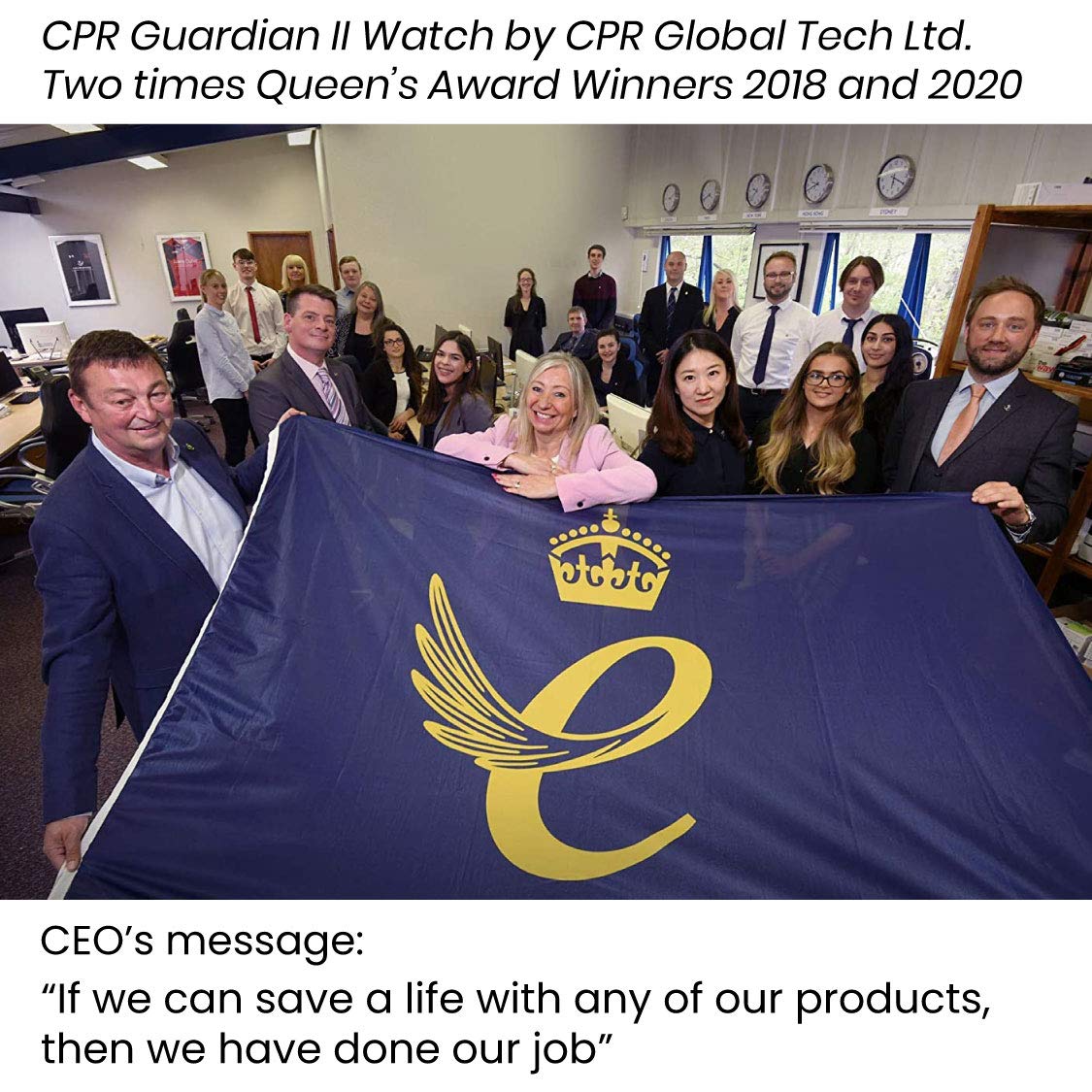 Reloj Inteligente CPR Guardian II para Padres y Seres Queridos, la próxima generación de protección en Caso de Emergencia. Mantener al Usuario Activo, Independiente y Seguro en Todo Momento (Gris)