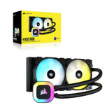 CORSAIR Enfriador líquido RGB H100 para CPU, AIO de 240 mm, ventilador SP120 RGB Elite, compatible con Intel LGA 1200/115X/2066 y AMD AM4, adaptador de placa base ARGB incluido, negro