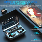 ASDRTB Auriculares inalámbricos, Auriculares inalámbricos controlados por Botones, Auriculares inalámbricos Mini Reales con micrófono en los oídos, Auriculares inalámbricos Impermeables