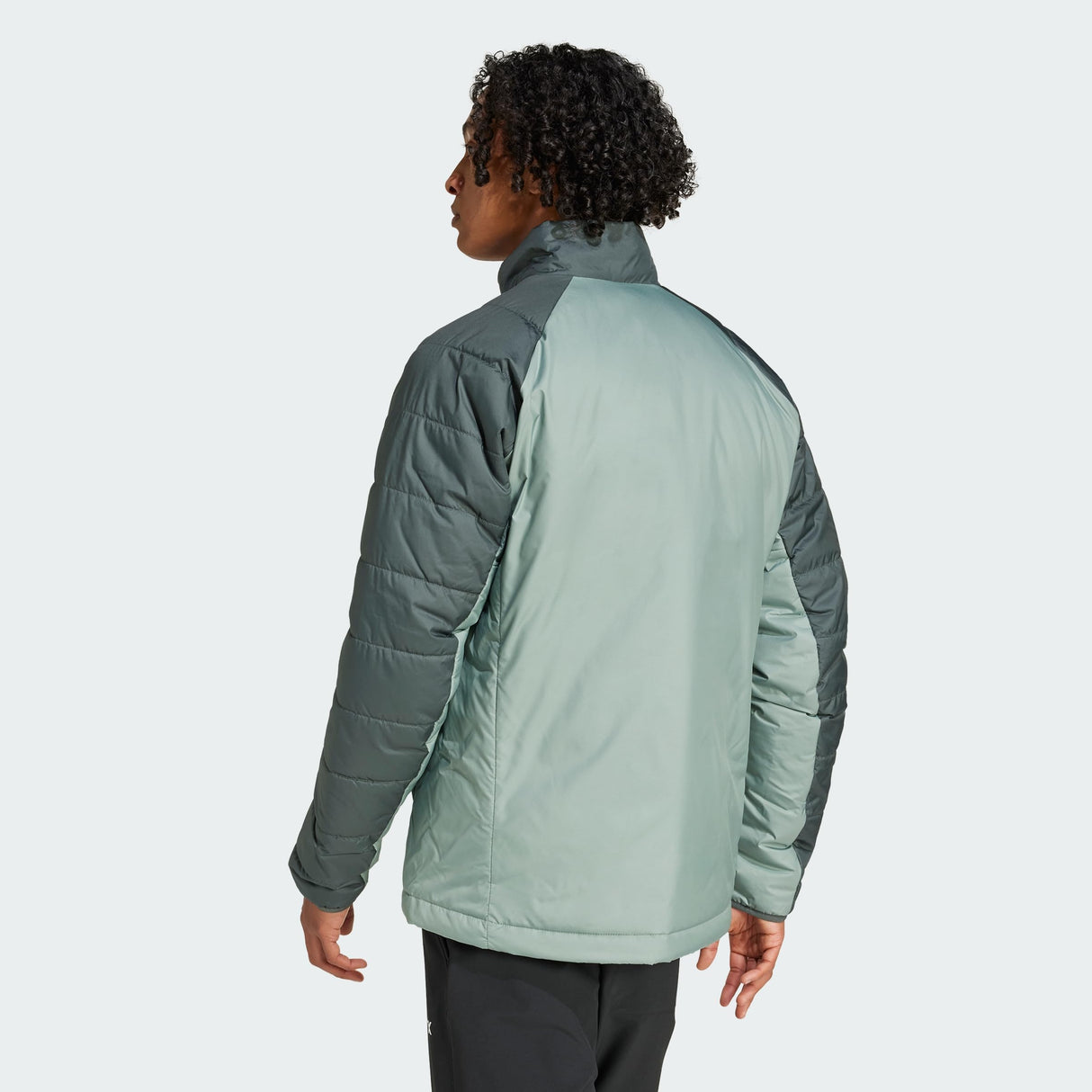 adidas Hombre Terrex Multi Synthetic Insulated Jacket, Silver Green/Legend Ivy, XL