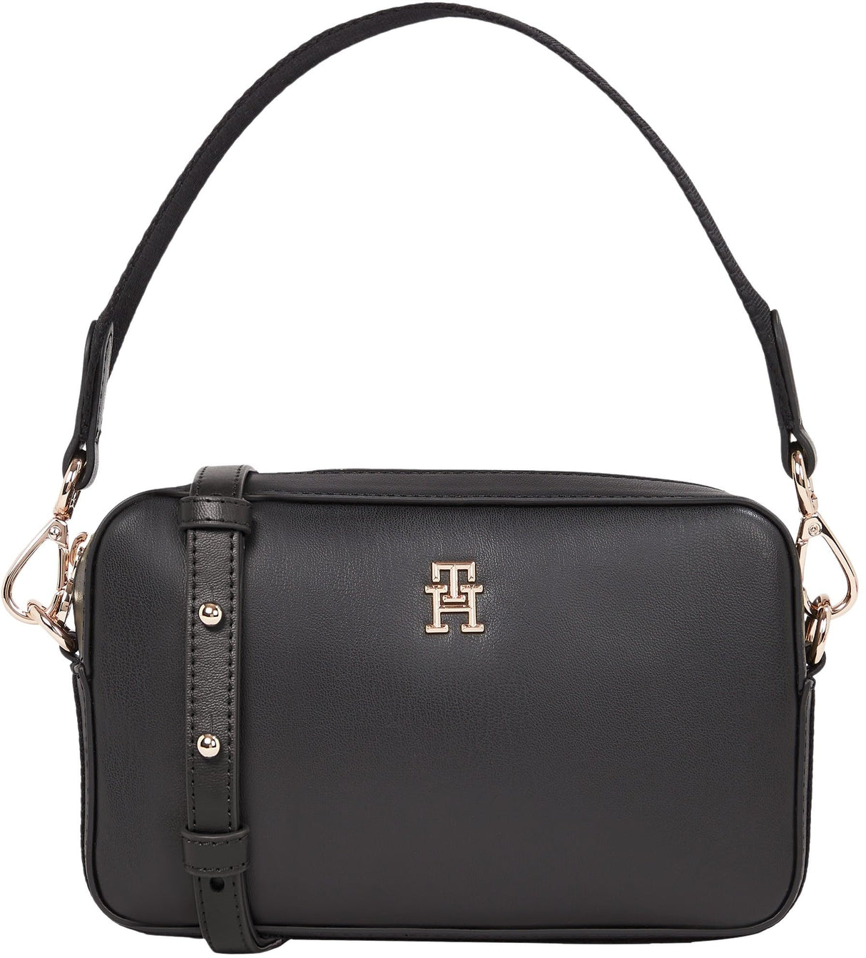 Tommy Hilfiger Bolso con asa Mujer Distinct Camera Bag con Correa para el Hombro, Negro (Black), Talla Única