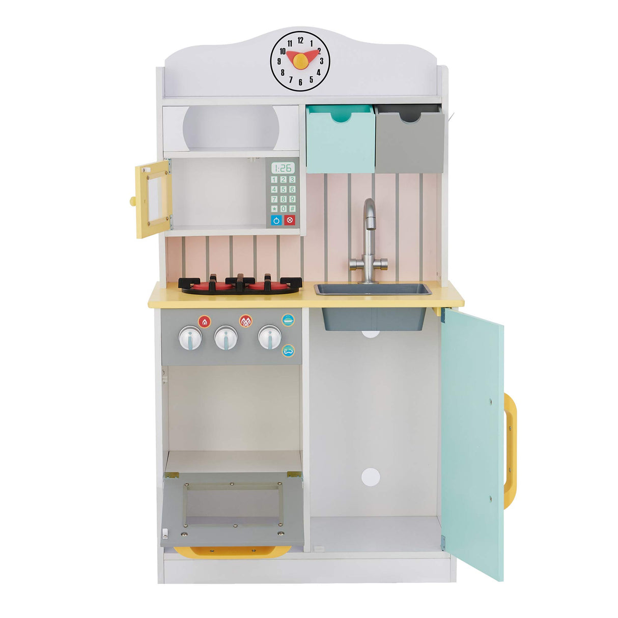 Cocina de Juguete de Madera con Utensilios de Teamson Kids Horno NiñosTD-11708AR