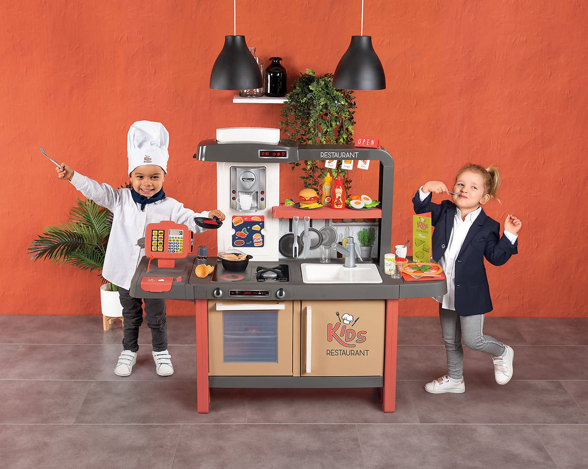 Smoby Infantil Kids Restaurant con Tres Zonas diferenciadas, INlcuye 73 accesoruios, Color (312304)