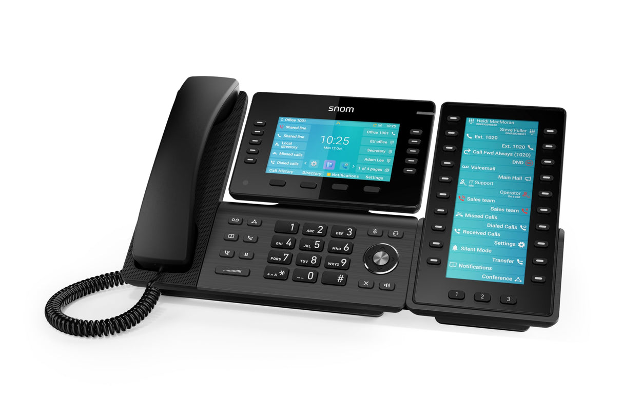Snom Módulo de expansión D8C para teléfonos con Cable D8xx - Pantalla a Color TFT de 6,8 con 60 Teclas programables - USB Plug-and-Play para administración inalámbrica de teléfonos en la Oficina