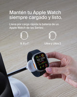Belkin soporte de carga inalámbrica 3 en 1 con MagSafe, cargador magnético Qi2 de 15 W, carga rápida para iPhone 16, 15, 14 y 13, AirPods, Apple Watch y otros (fuente de alimentación incluida), blanco