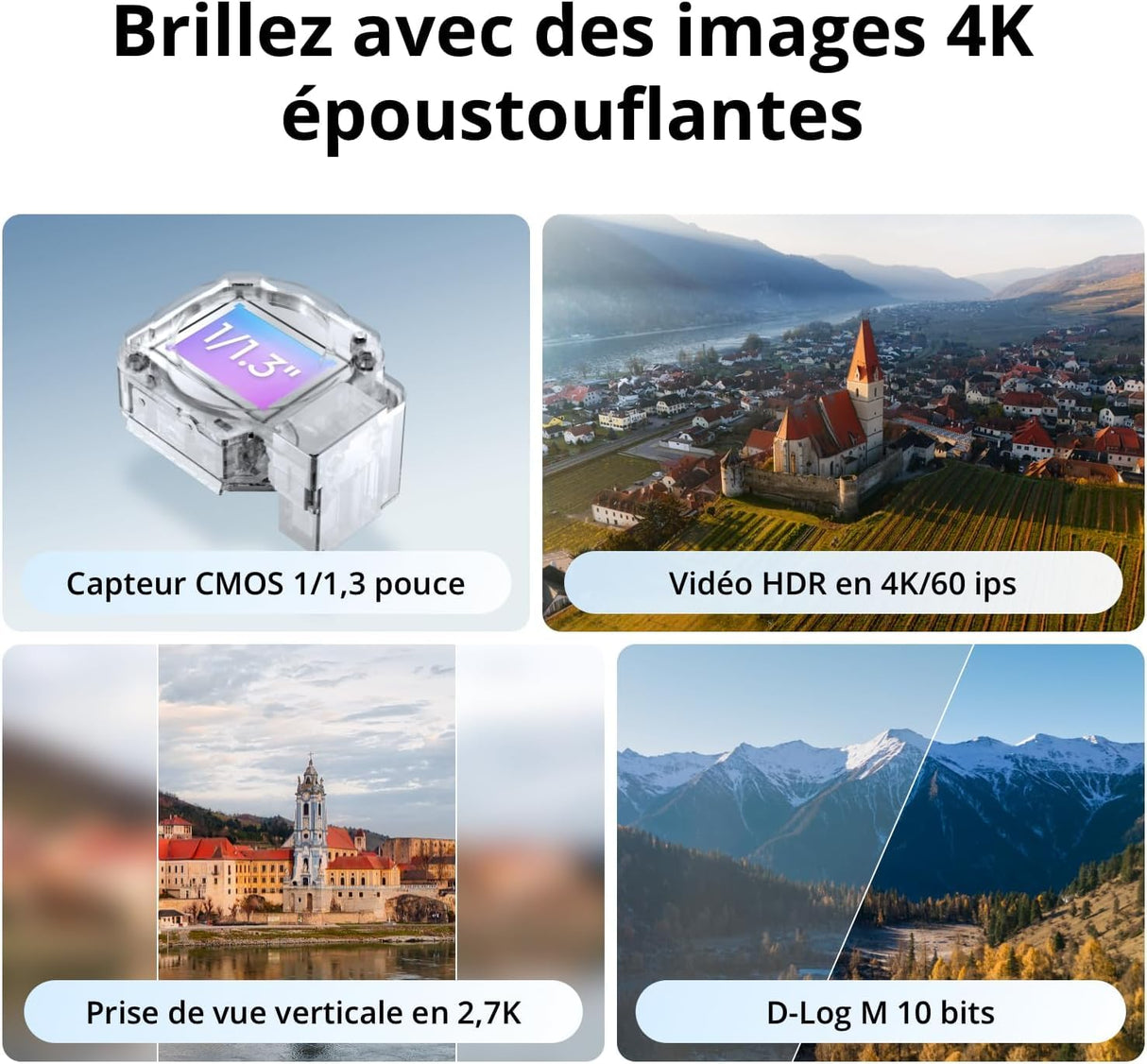 DJI Flip,Drone con cámara 4k adulto, mini drone con cámara, < 249g, drone función sígueme, 13km transmisión de vídeo, arranque manual,retorno automático,31min tiempo de vuelo,con delantal ((RC-N3))