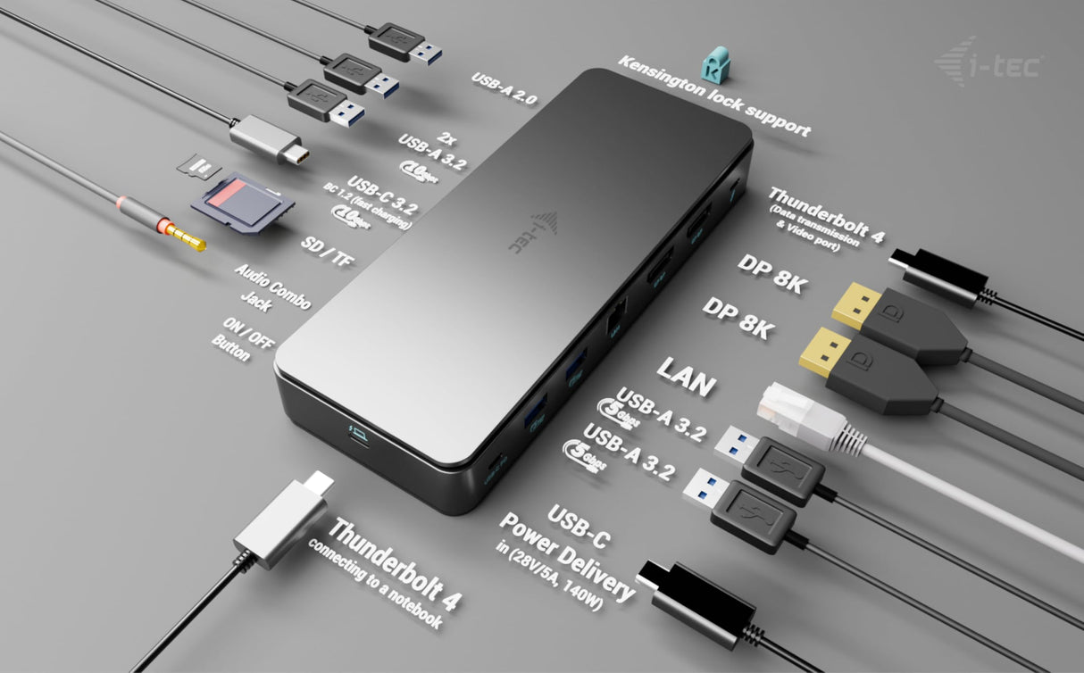 I-TEC TB4 Gen3 Dock 2x Display 7x USB