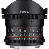 Rokinon Cine DS 12 mm t3.1 Ultra Wide Cine Lente de Ojo de pez – Full Frame Compatible
