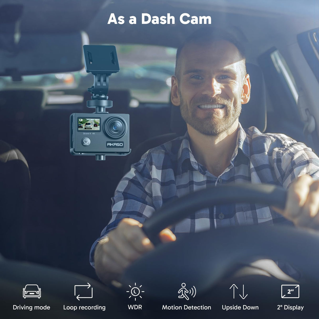 AKASO Brave 4 Cámara Deportiva 4K 20MP WiFi 5xZoom Camara de Accion