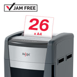Rexel XP426+ Cross Cut Paper Shredder, Shreds 26 Sheets At Once, P4 Security Level, Jam-Free Technology, Office Use, 120 Litre Pull-Out Bin, Black, Momentum Extra Range, 2021426XEU